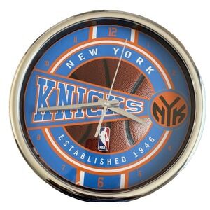 New York Knicks Clock Orange Blue Skies Basketball NBA Champs Wall Clock Desktop